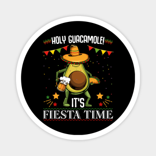 Avocado - Holy Guacamole! It's Fiesta Time - Mexican Sombrero Magnet